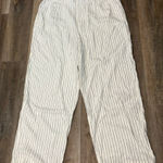 A New Day Cream and Black Striped Wide Leg Pants Photo 0