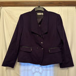 Tahari  Arthur‎ S. Levine Wool Blend Blazer Womens 16P Purple Suit Jacket Lined Photo 0