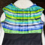 AB Studio Green and Black Sleeveless Cocktail Dress Photo 1