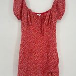 BP Tie Front Daisy Floral Mini Dress Women's Size Medium Short Sleeve Tie Front Photo 1