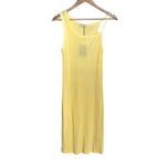 John Elliott Cotton Ribbed Asymmetrical Yellow/Pollen Tank Dress Size 3/Large NW Yellow Photo 1