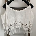 Crochet White Crop Top, Cover Up / Size S Photo 10