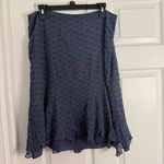 EXPRESS Vintage Y2K Deep Blue Silk Midi Skirt Size 11/12 Photo 2