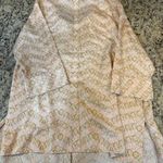 Foxcroft  Beige and Pink Patterned Blouse Photo 3