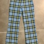 Like new funky retro plaid high waisted back zip pants. Mint! Size XS Photo 0