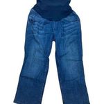 Motherhood Maternity New Oh Baby Capri Jeans Womens Med Dark Wash Over Belly Photo 0