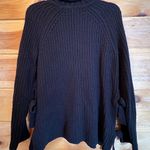 UGG  Black Chunky Knit Turtleneck Sweater with ties on side. Size Small Photo 4