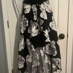 Half low half long black rose dress Gray Size 2 Photo 0