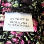 MISA Los Angeles  Celina Floral Mini Dress Chiffon Black Fuchsia size M J3 Photo 4