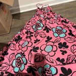 ZARA  Pink Black Floral Cotton Poplin Midi Dress Size S Photo 8