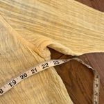 Chico's 100% butter yellow linen gauze collared blouse 2 large Photo 5