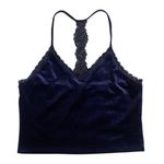 Forever 21 Y2k Cami Large Top Fairy Babydoll Lace Velvet Whimsigoth Blue  Photo 0