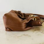 Michael Kors  Camden Luggage Brown Leather Medium Drawstring Satchel Shoulder Bag Photo 5