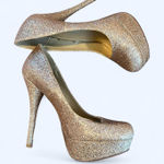 D Vintage Y2K Gold glitter high heels Size 8 Photo 0