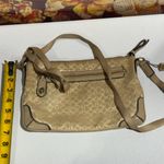 Authentic Coach Signature C Glitter/Shimmer Crossbody Bag Beige/Tan Heart Charm Photo 2