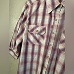 Carhartt Huron Cream Berry Red Pink Plaid Button Down 3/4 Sleeve Shirt Size XL Photo 4