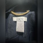 Cache Women Double Denim Trench Coat Belted Button-up Lined Pockets Size Small Photo 5