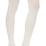 Wolford Cotton Rib Tights in Ecrue Small New Womens Nylons Pantyhose White Photo 0
