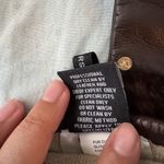 Diane Von Furstenberg  Elegant Brown Leather Gloves with Fur Trim Size 7 Photo 3