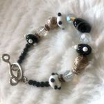 Silver lamp work bead bracelet Photo 0