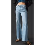 Anthropologie Pilcro Tulip Mid-Rise Flare Light Wash Stretchy Jeans Size 26 Photo 2