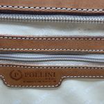 POLLINI Purse Beige & brown logo leather crossbody purse shoulder handbag 15x11 Photo 8