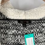 Lety & Me Dockerie Sherpa Trim Hooded Open Front Cardigan Gray Womens Size S Photo 1