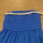 David's Bridal David’s Bridal Bright Blue Short Strapless Pleated‎ Dress Size 4 Photo 7