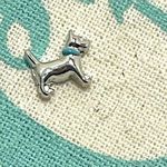 Origami Owl Living Lockets HTF Retired Teal Collared Dog Floating Charm Photo 0