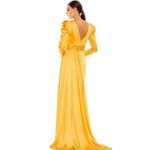 Mac Duggal  12404 BRAND NEW Faux Wrap Long Sleeve A Line Gown Size 4 Photo 2