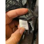 Sami & Jo  Flocked Blouse 3/4 Sleeve Black And White Corset Look Size Small Photo 5