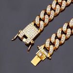 CZ Link Chain Bracelet for Men Women Streetwear Unisex Hip Hop Bracelet Gold Photo 1