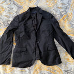 Brooks Brothers 346  100% wool grey pinstriped blazer size 4 Photo 0