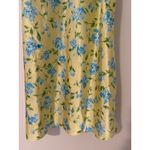 Avon Garden Floral Yellow Blue Hydrangea Vintage Slip Dress Chemise Satin M EUC Size M Photo 2