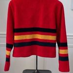 Vintage 90s County Clothing Co Fleece Stripe Cropped Jacket XL Red Photo 1