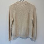 J.Crew Cream Knit Chunky Mock Neck Sweater Shoulder Buttons Preppy Costal Photo 8