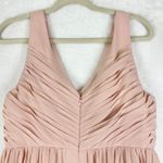 Revelry Zoe Chiffon Dress Size 10 Bridesmaid Criss Cross Empire Waist Wedding Pink Photo 9