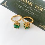 Green Gem Earrings Emerald Green Earrings Drop Gem Earrings Photo 6