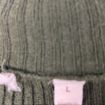 Soft Surroundings  Green Ribbed Long Sleeve Full Front Zipper Jacket, Size Large Photo 3