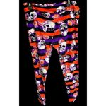 LuLaRoe  Halloween Leggings Tall Curvy 32 inch Skull Floral TrickTreat Fe… Photo 6