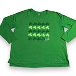Celebrate St Patricks Day Womens T Shirt Top Long Sleeve Four Leaf Clover Luck Green Size undefined Photo 0