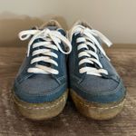 Simple Casual Shoes Suede Canvas Gum Sole Women’s Size 6.5 Blue Photo 1