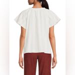 Marine layer  Lana Textured Raglan Sleeve Top in White Size Medium Photo 9