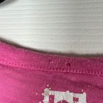 L.E.I . Pink Women’s Lace Shoulder Long Sleeve Top Size Medium Photo 2