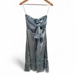 Lynn Lugo 100% Silk Blue Strapless Mini Slip Dress Size 6 Photo 1