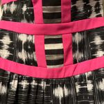 BCBG Max Azria Gracely Maxi Cocktail Dress Strapless Black White Size 4 Photo 4