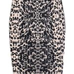 Mossimo Supply Co Mossimo (T) Rorschach Womens Straight Pencil Skirt 6 Black Leopard Stretch EUC Photo 0