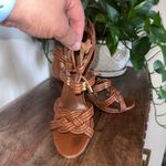 Tory Burch Audrianna Knotted Leather Heeled Sandals Dressy - Tan Size 8M Photo 1