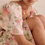 Sézane  NWT Emeline Linen Midi Short Sleeve Floral Midi Dress in Romantic Flowers Photo 3