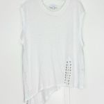 IRO  Karami Asymmetrical Lace-Up Top in White Size Small Linen Photo 2